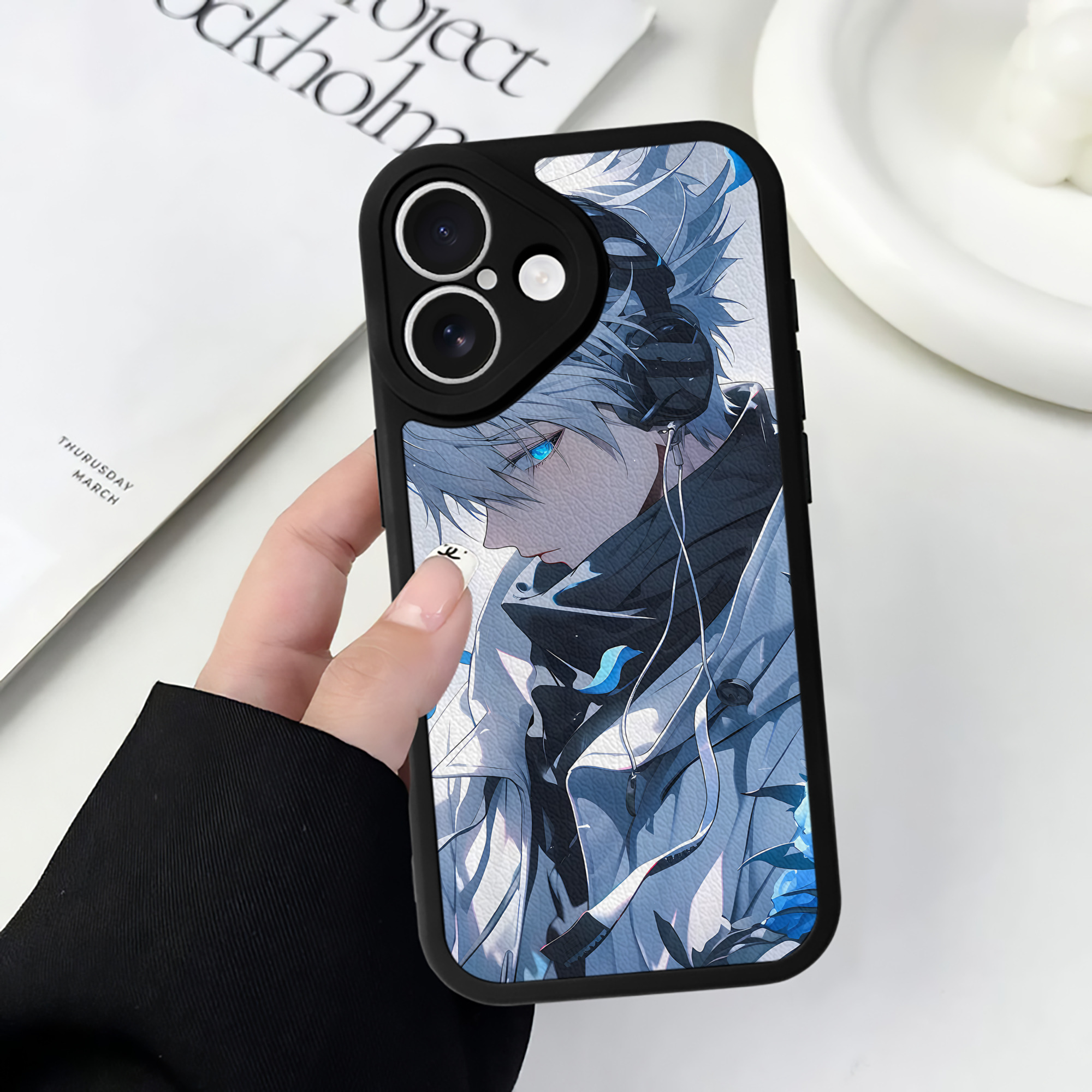 （画像用） 呪術廻戦 Jujutsu Kaisen 【iPhone 16シリーズ対応】シリコンスマホケース（レザー調） 材質：シリコン